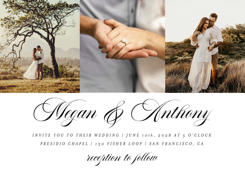 Jessenia Multiphoto | Black | Zola Wedding Invitations