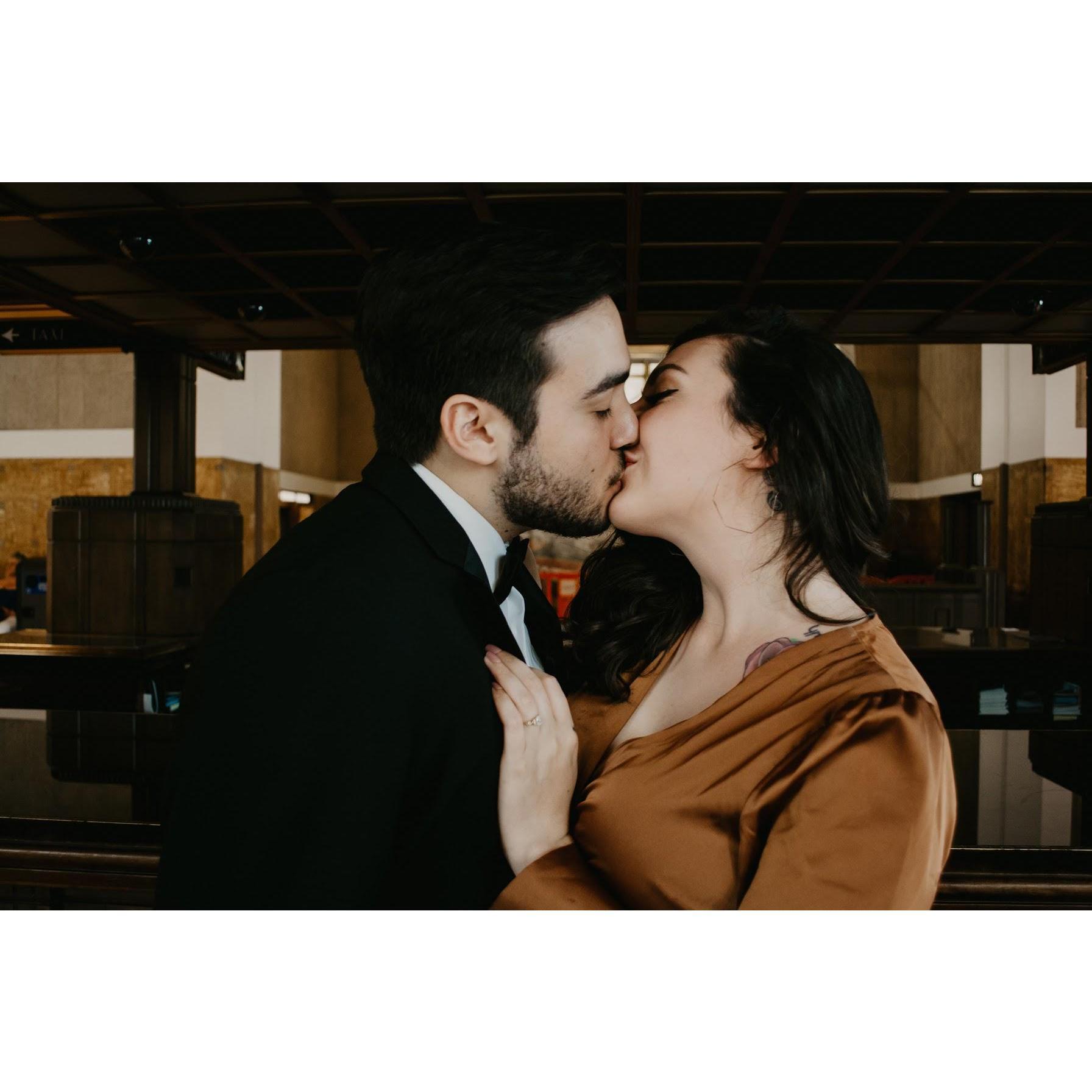 engagement photoshoot, los angeles union station
