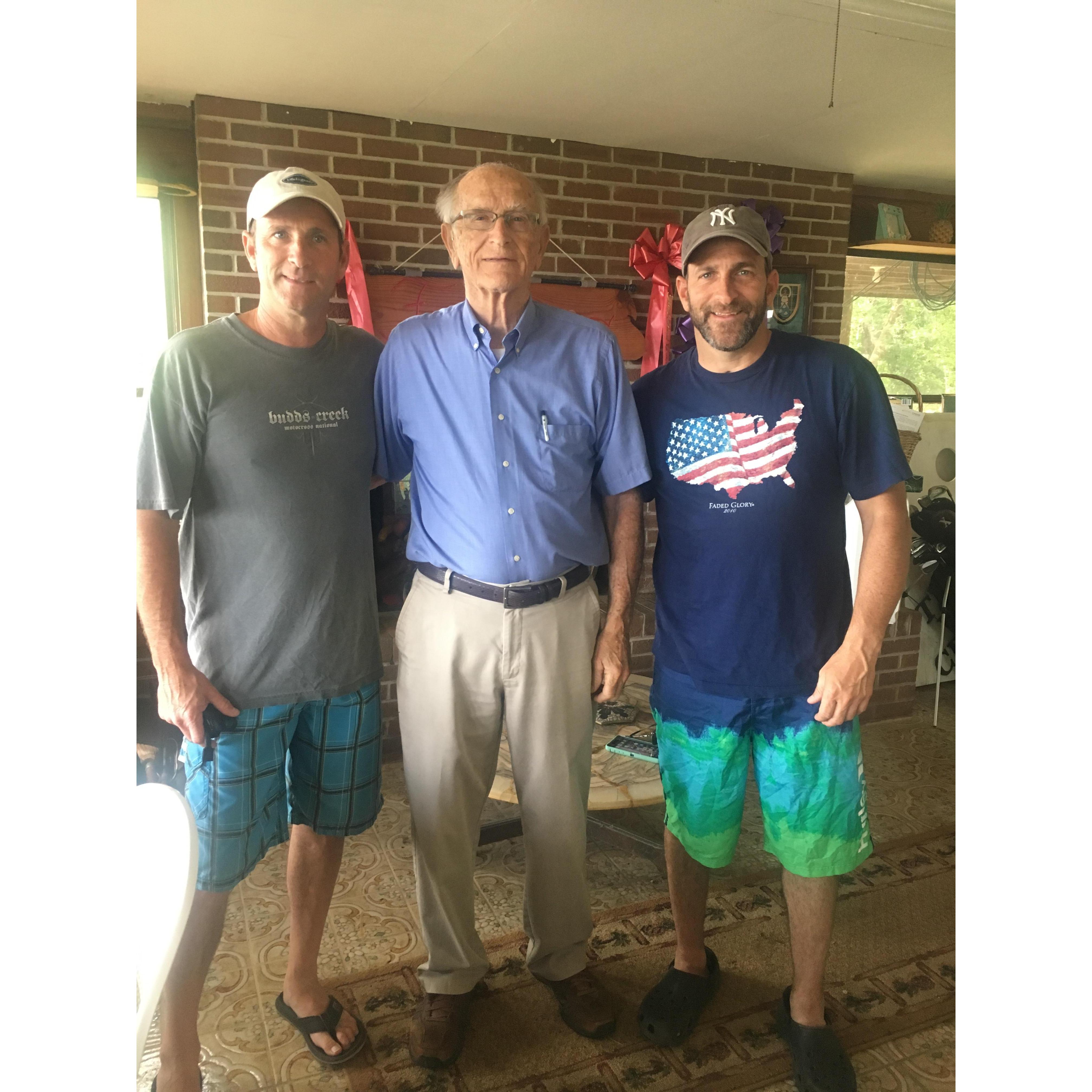 Michael with his Dad & brother
