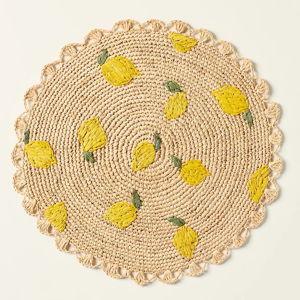 Lemons Raffia Placemat