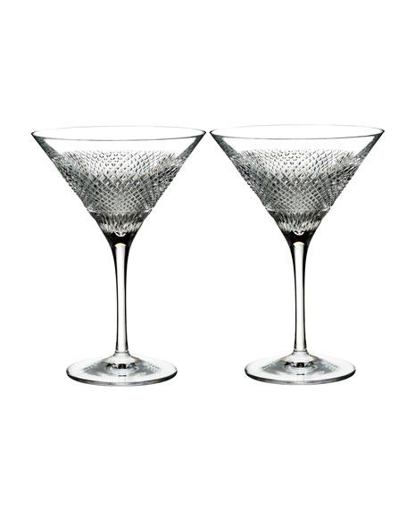 Waterford CrystalDiamond Line Martini Glasses, Set of Two