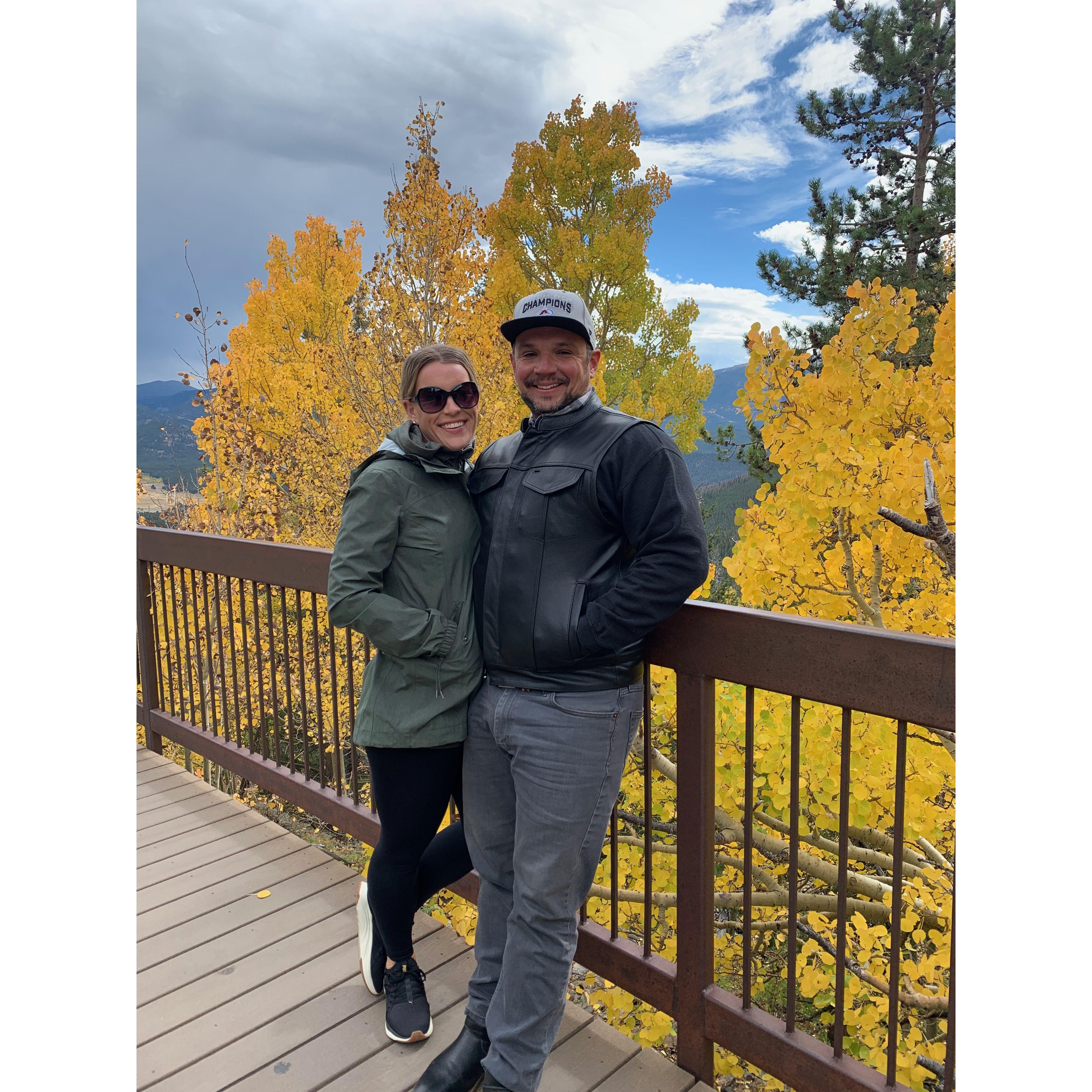 Rocky Mountain National Park in the Fall with the Aspens. It snowed later this day.