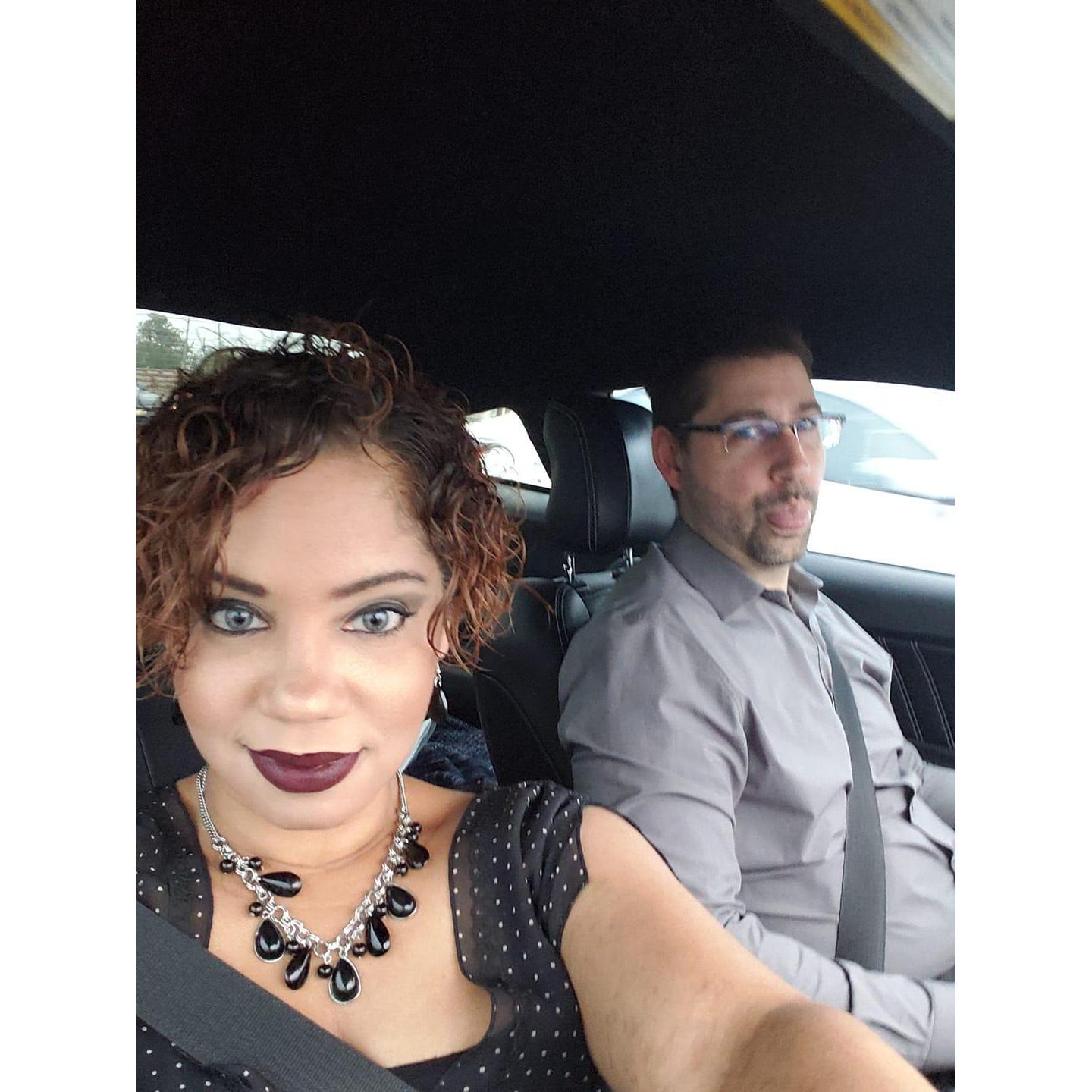 Heading to our 6 year anniversary dinner...October 20, 2018.