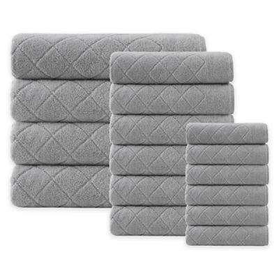 Enchante Home® Gracious 16-Piece Turkish Cotton Towel Set in Silver