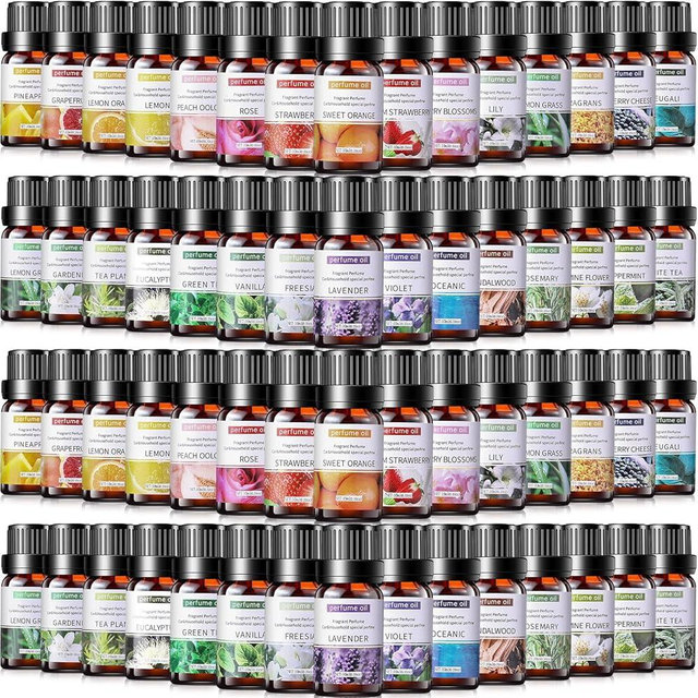 Nuanchu 30 Essential Oils Set 10ml Natural Essential Oils Aromatherapy Kit for Diffuser Humidifier Aromatherapy-Oils for Candle Bath Bombs Making