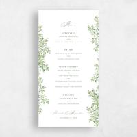 Green Wedding Menu - Lugano