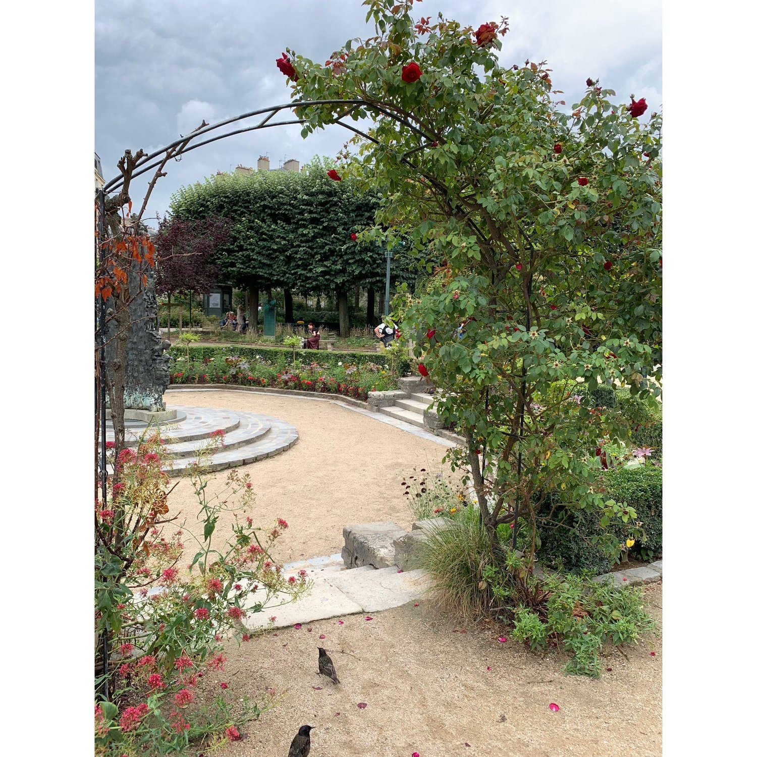 Evan proposed to Brett in this garden in Paris