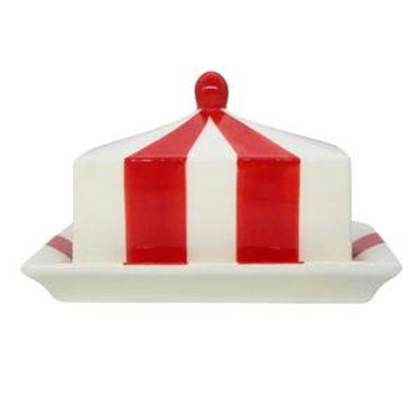Circus Stripe Butter Dish