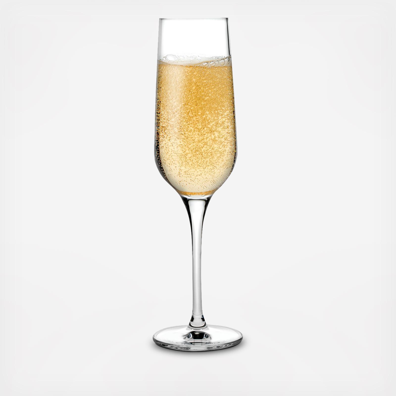 2 champagne glasses