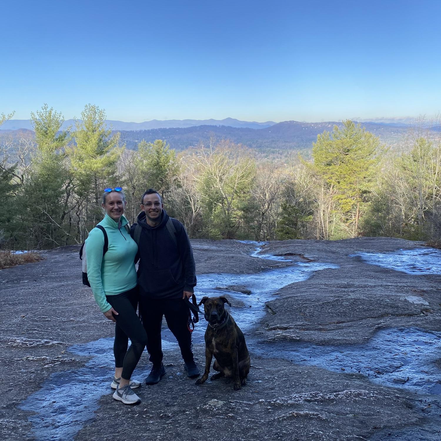 Hiking with Dunkin in NC