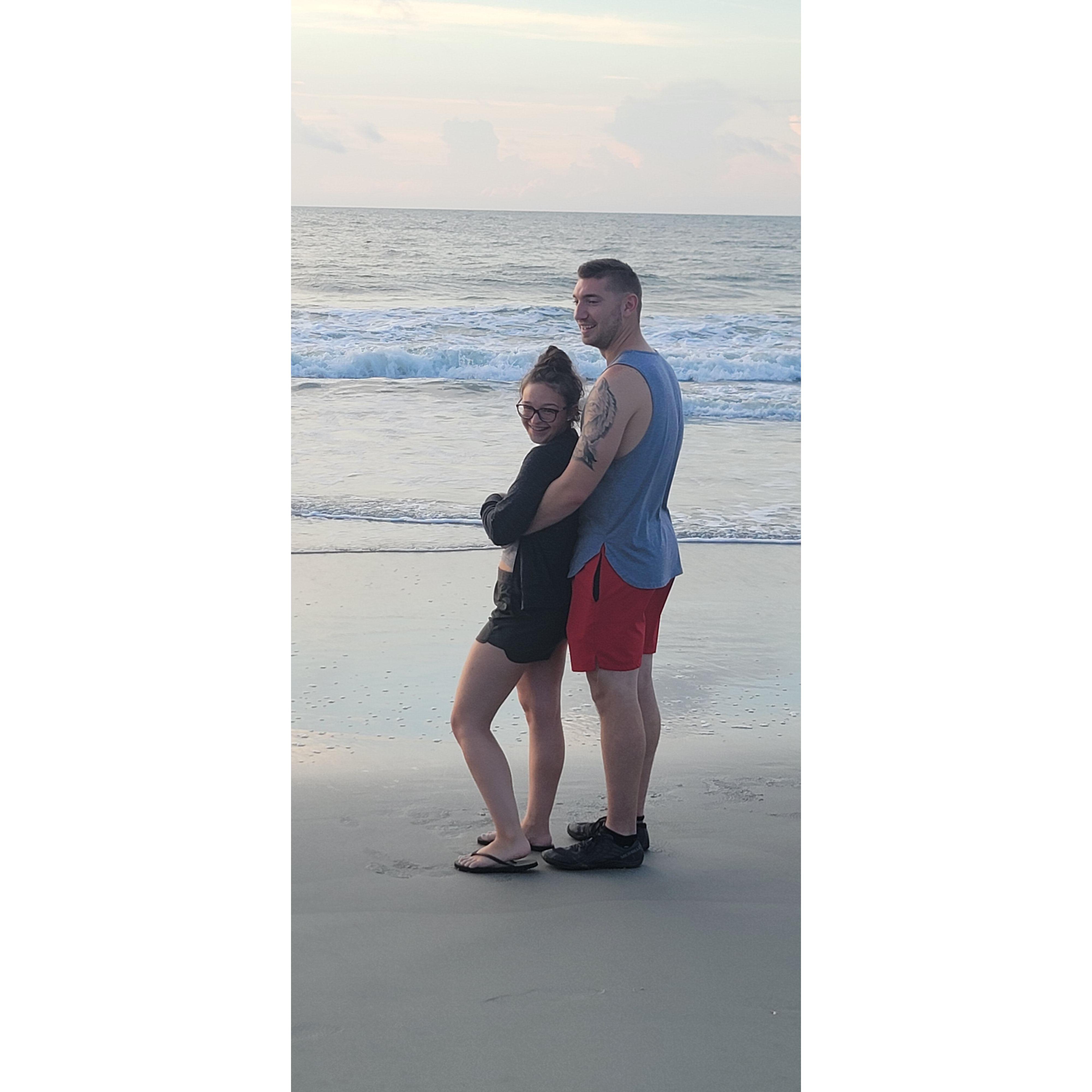 Our second beach trip together. The morning Marc proposed! Summer 2022