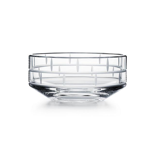 Modern Bamboo 6" Bowl Crystal Glass Round Bowl