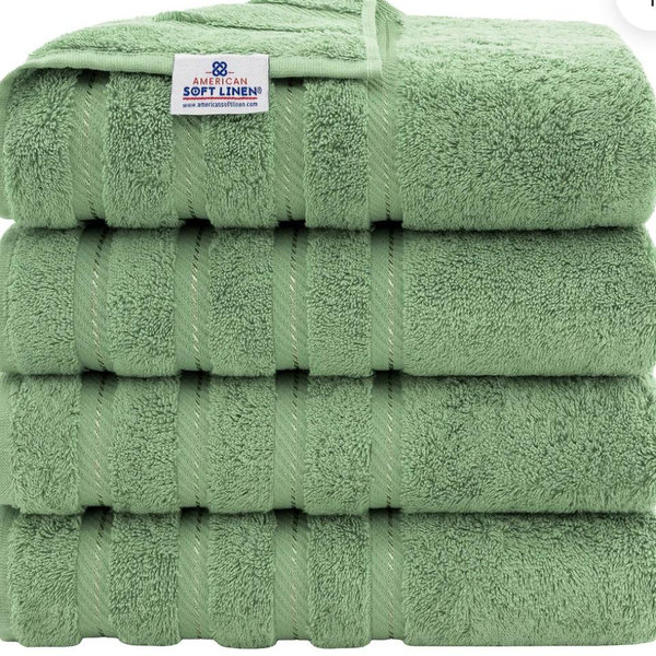 4-Pack 100% Cotton Bath Towel Set - Premium Quality Towels