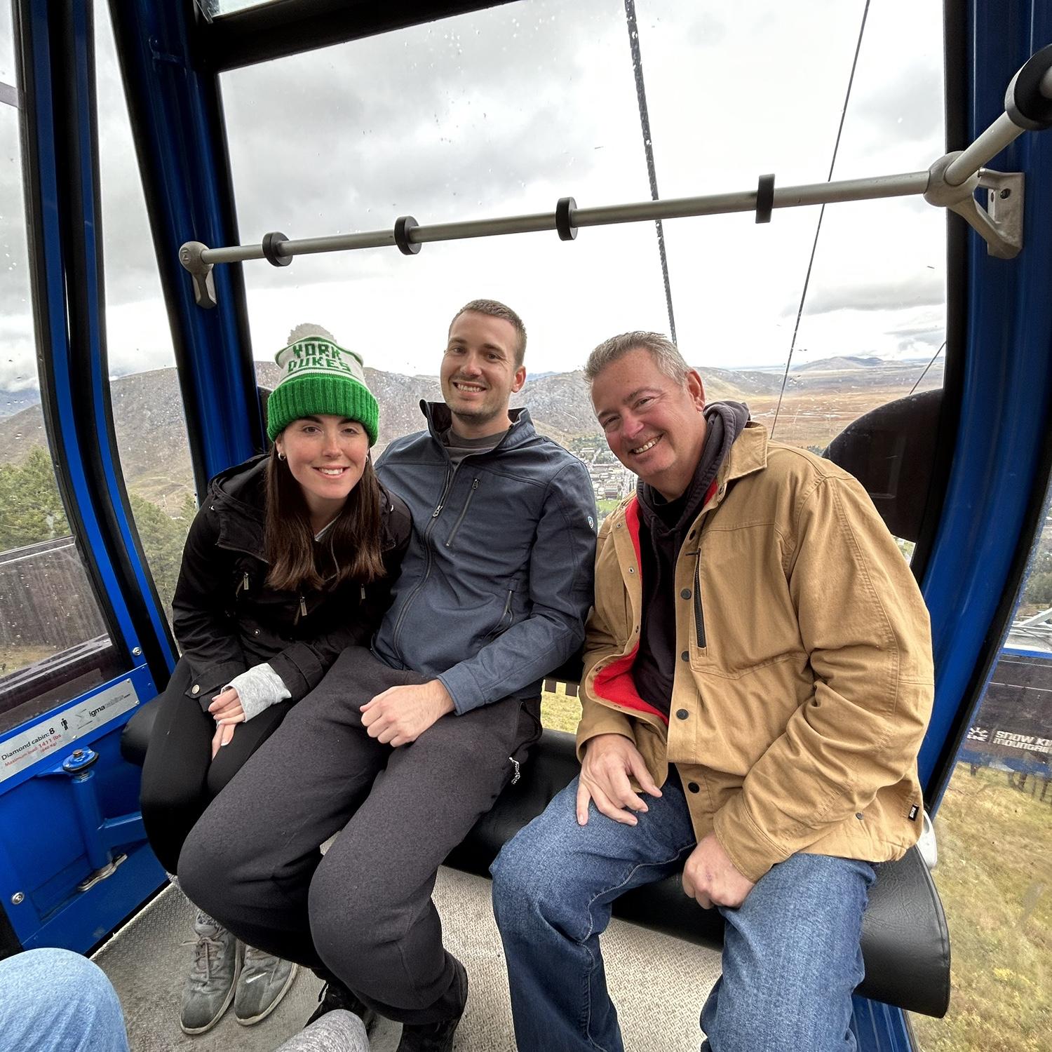 Traveling by cable car in Jackson Hole, WY