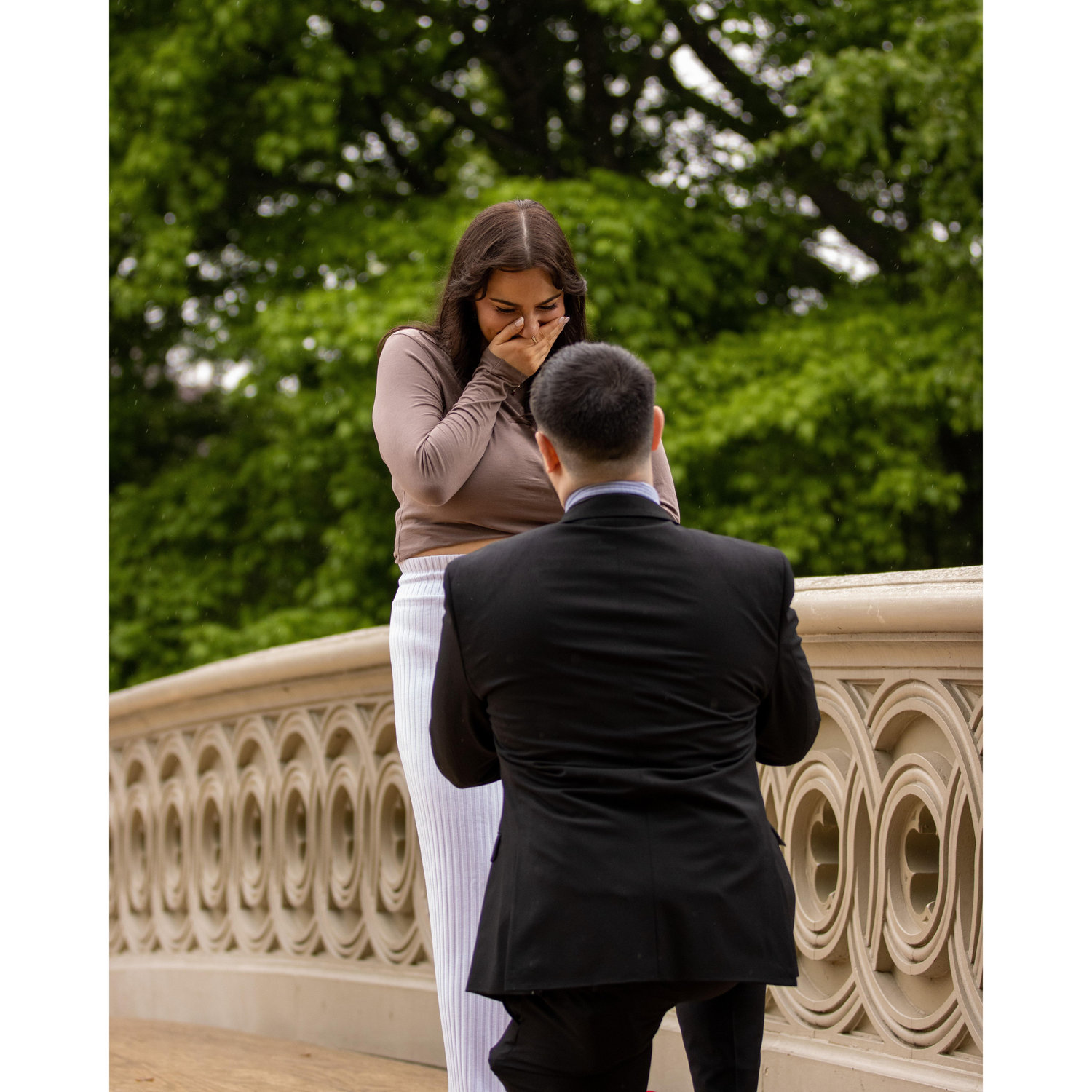 When Paul popped the question in Central Park!