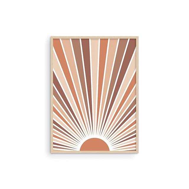 Haus and Hues Boho Art Print Sun Wall Decor - Sun Art Print Boho Art Wall Decor | Boho Poster and Print Wall Decor Boho Wall Art Print Boho Rainbow Decor | 12" x 16" UNFRAMED (Rainbow Sunshine)