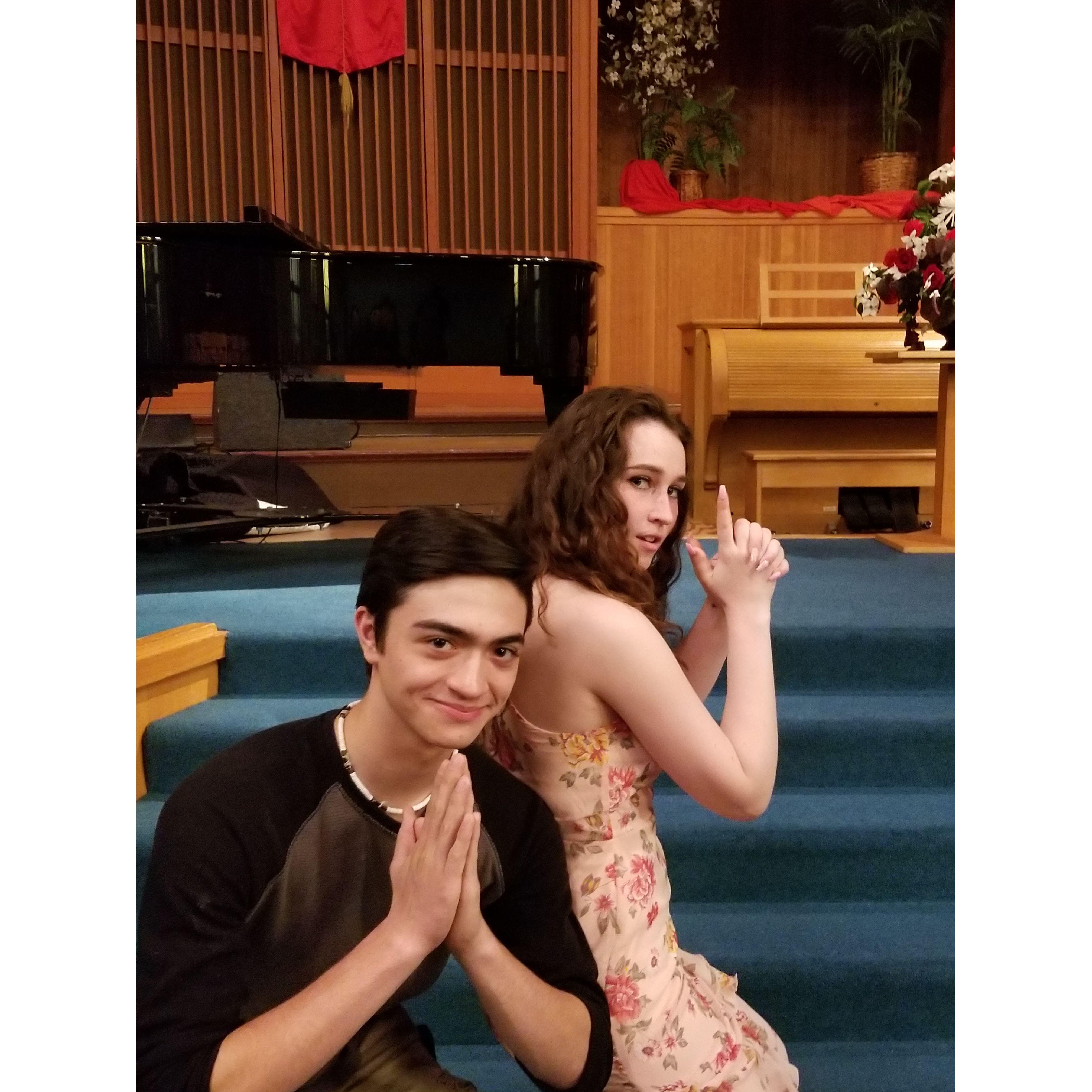 Being silly after one of Kylie's Choir concerts