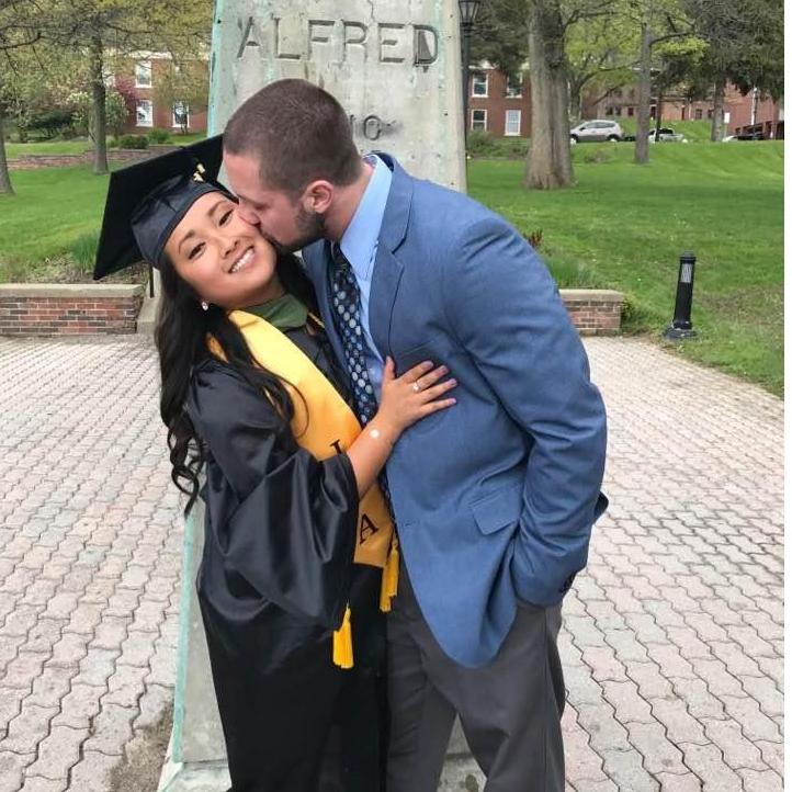 Dana graduating from Alfred University, Class of 2017