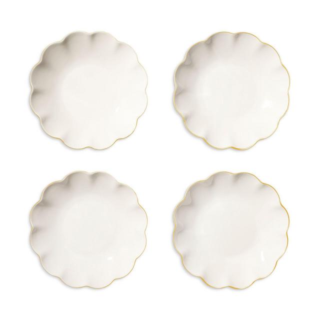 AERIN Scalloped Appetizer Plates, Set of 4