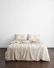 Oatmeal 100% French Flax Linen Queen Bedding Set