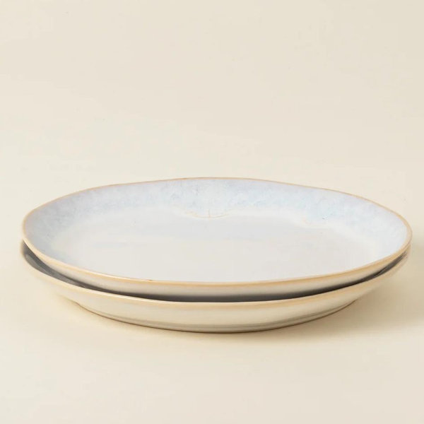 Costa Nova Salad/Dessert Plate Brisa- Salt White