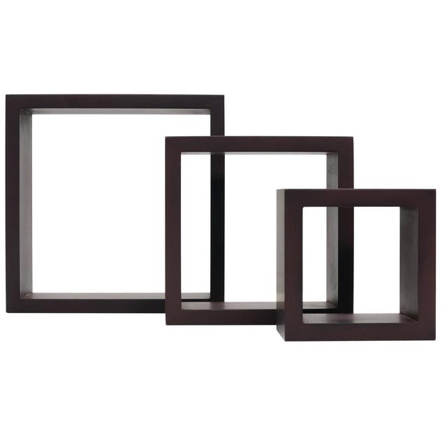 Set of 3 Cubbi Shelves - Espresso