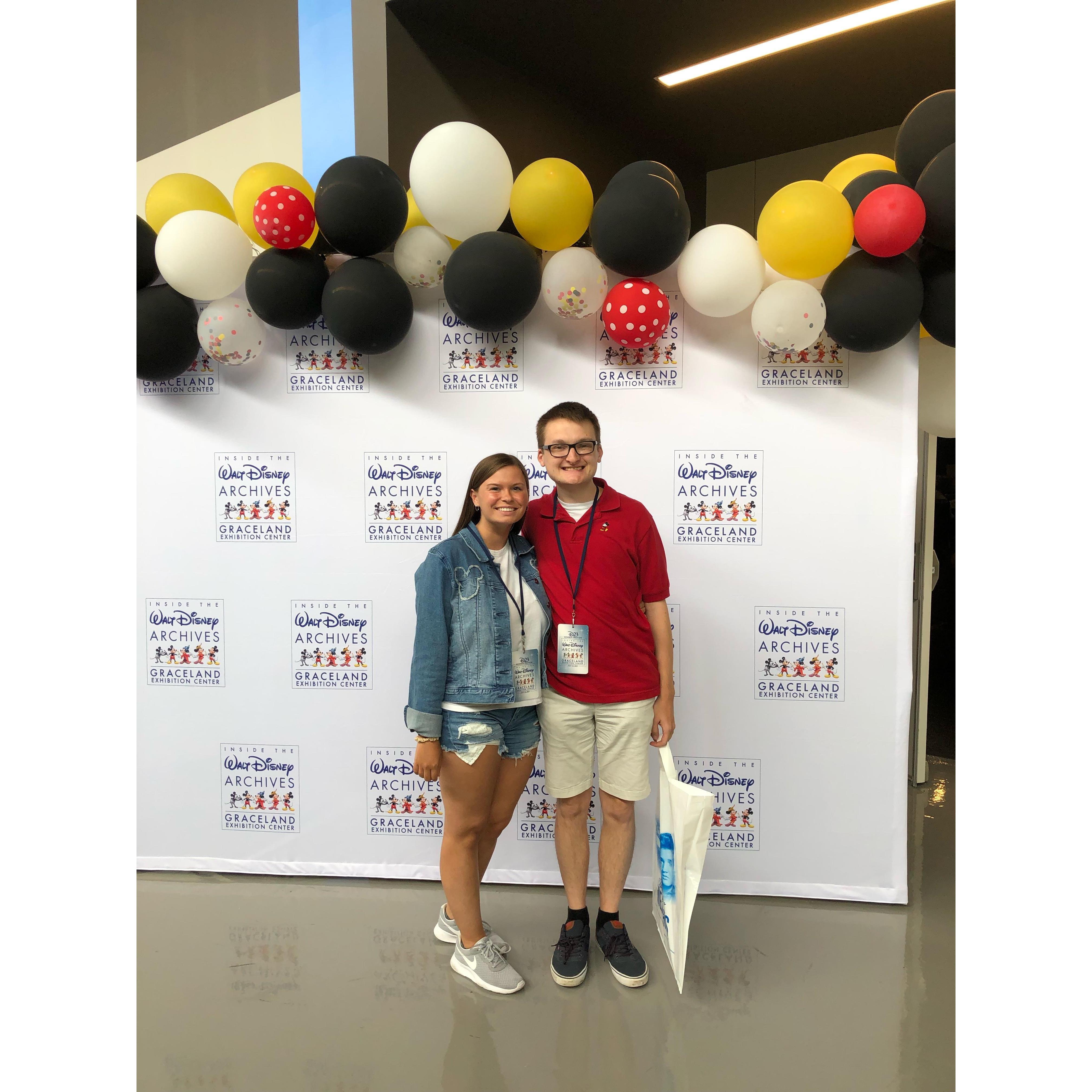 Our first D23 experience at the opening of the Archives Exhibit in Memphis (July 2021)