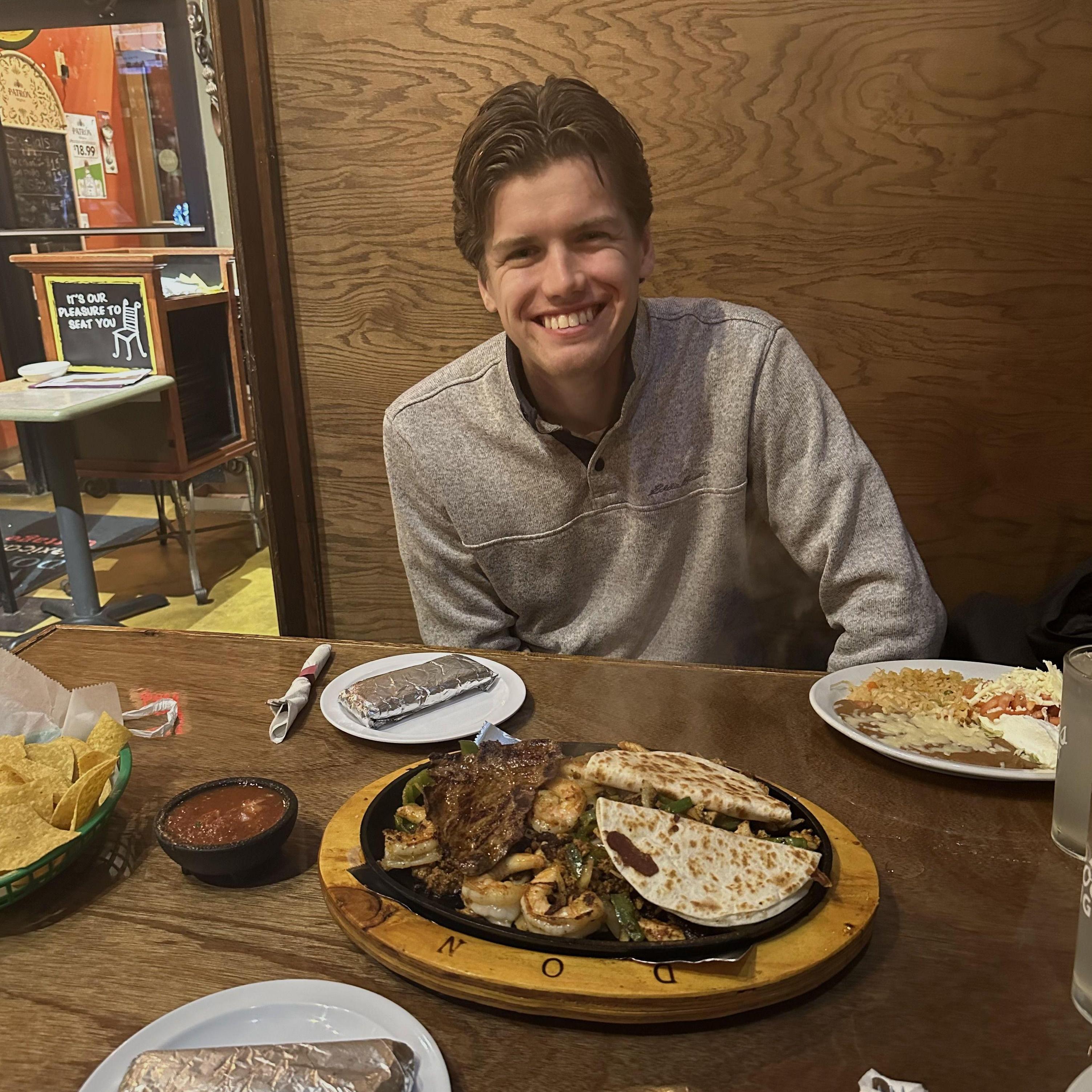 late-night Valentine's fajitas between Madison and MKE