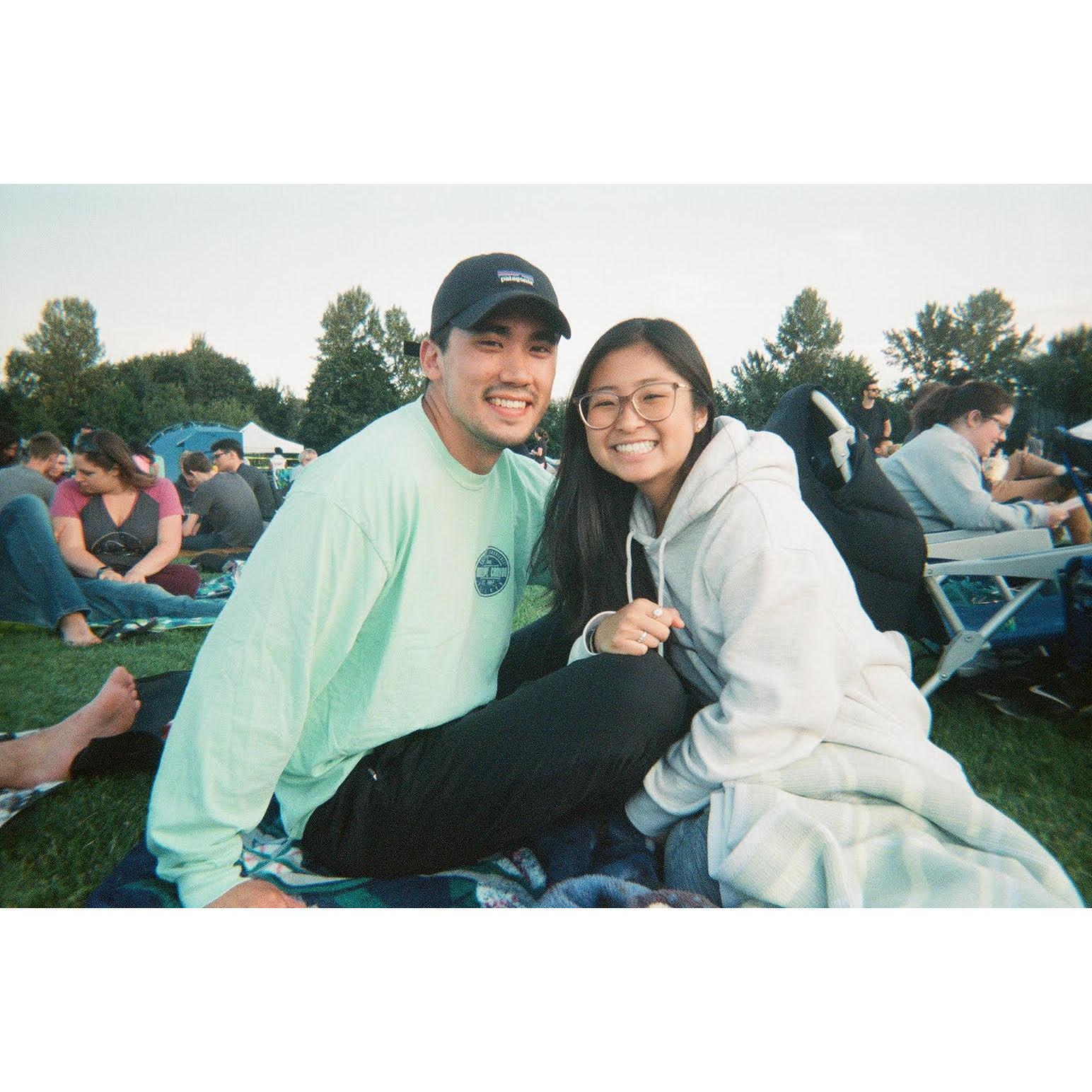 Movie in the park date night