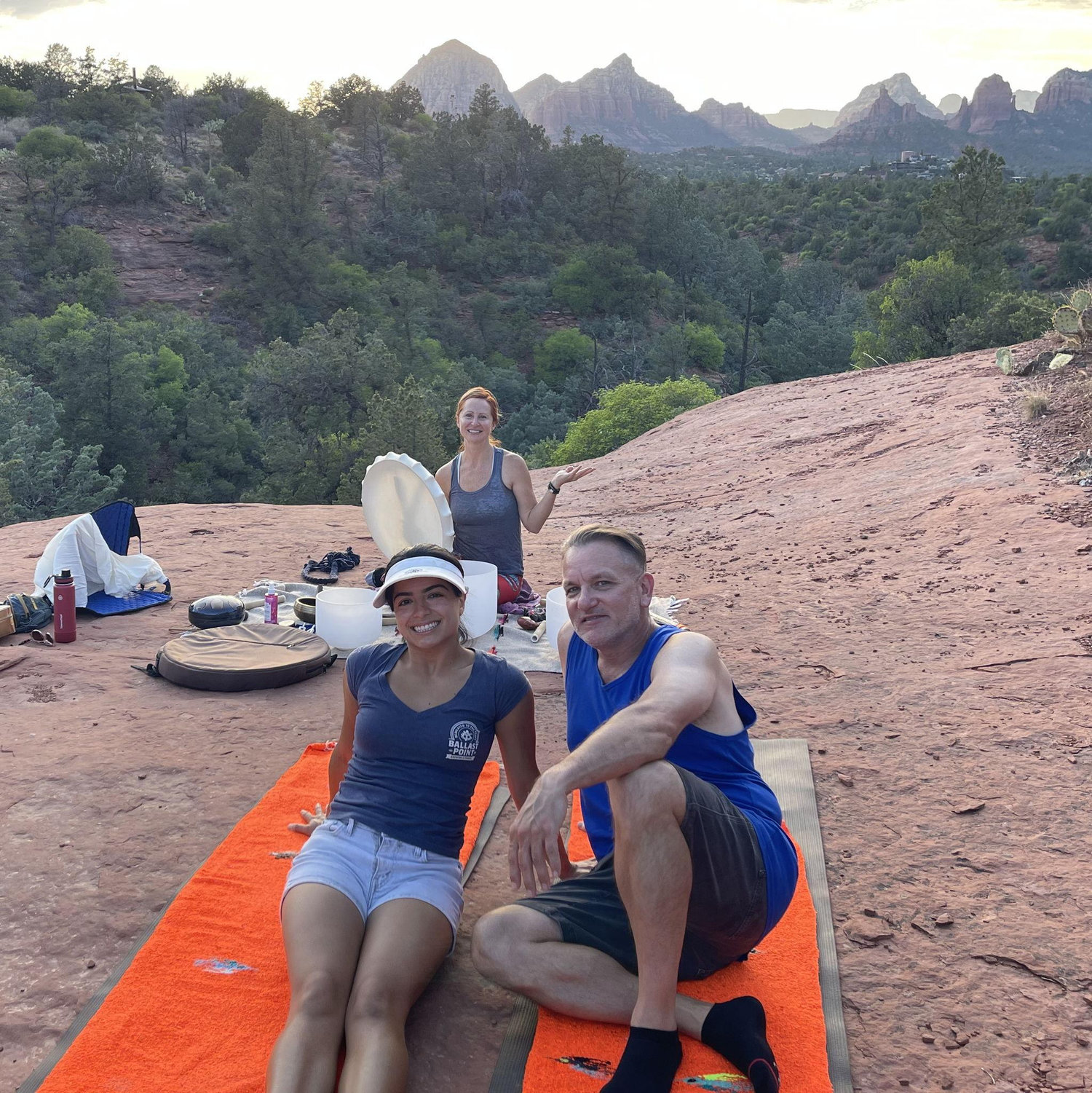 Sedona AZ - A sound bath on the red rocks...