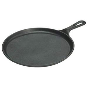 Lodge L9OG3 Cast Iron Round Griddle, Pre-Seasoned, 10.5-inch