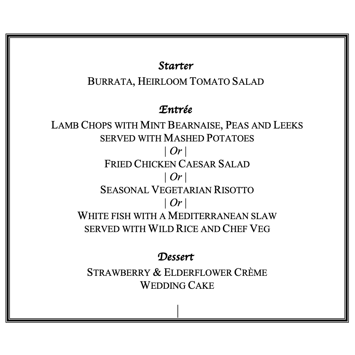 Please R.S.V.P. your entrée selection by July 24 to Barb Potts via text 269-599-5435... thank you!