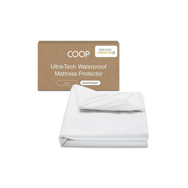 Coop Home Goods Ultra Tech Waterproof Mattress Protector Full, Waterproof Mattress Cover, 18" Deep, Machine Washable Mattress Topper, Noiseless