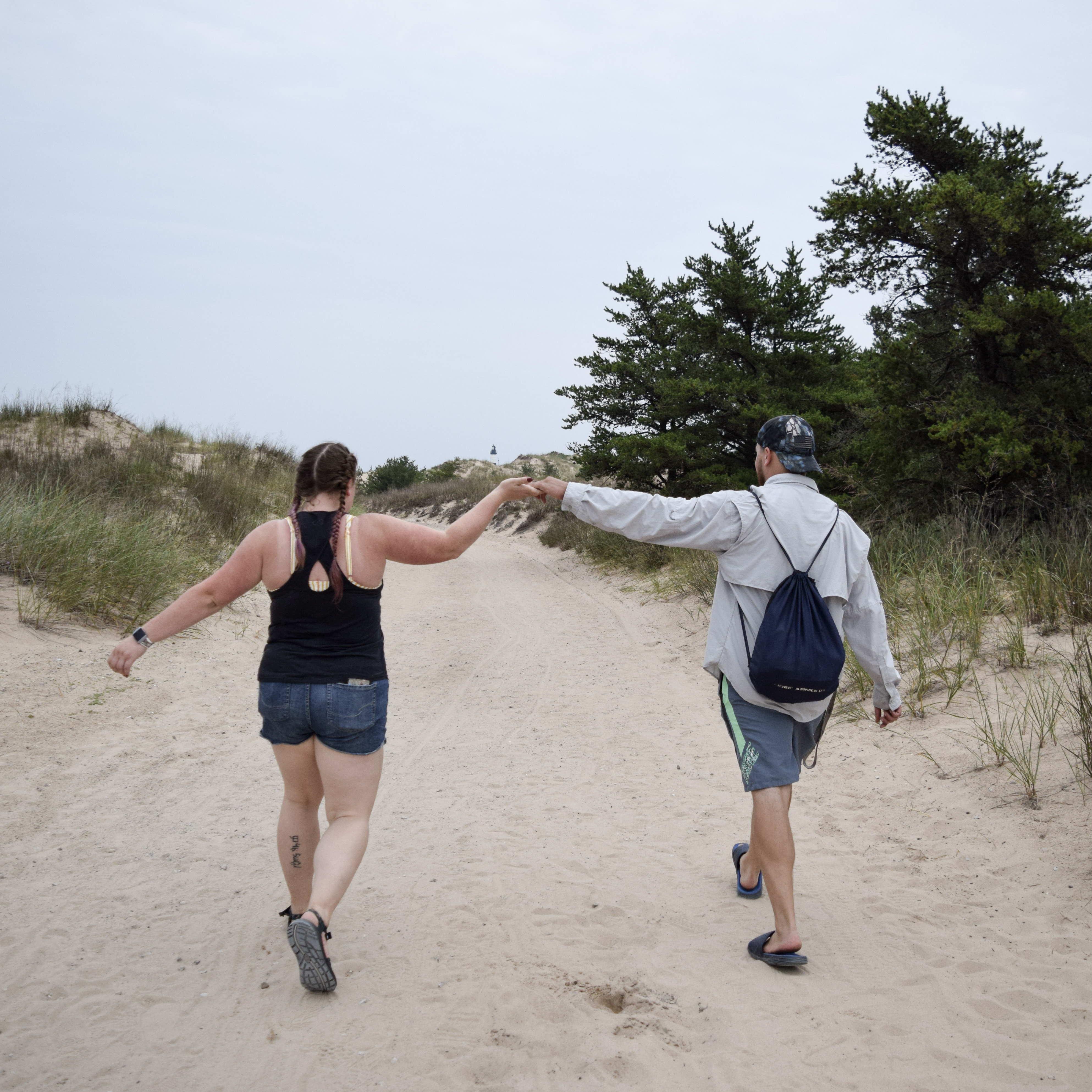 Walking to the lighthouse