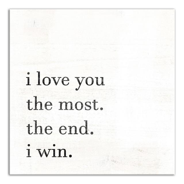 Designs Direct "I Love You The Most" 16-Inch Square Canvas Wall Art