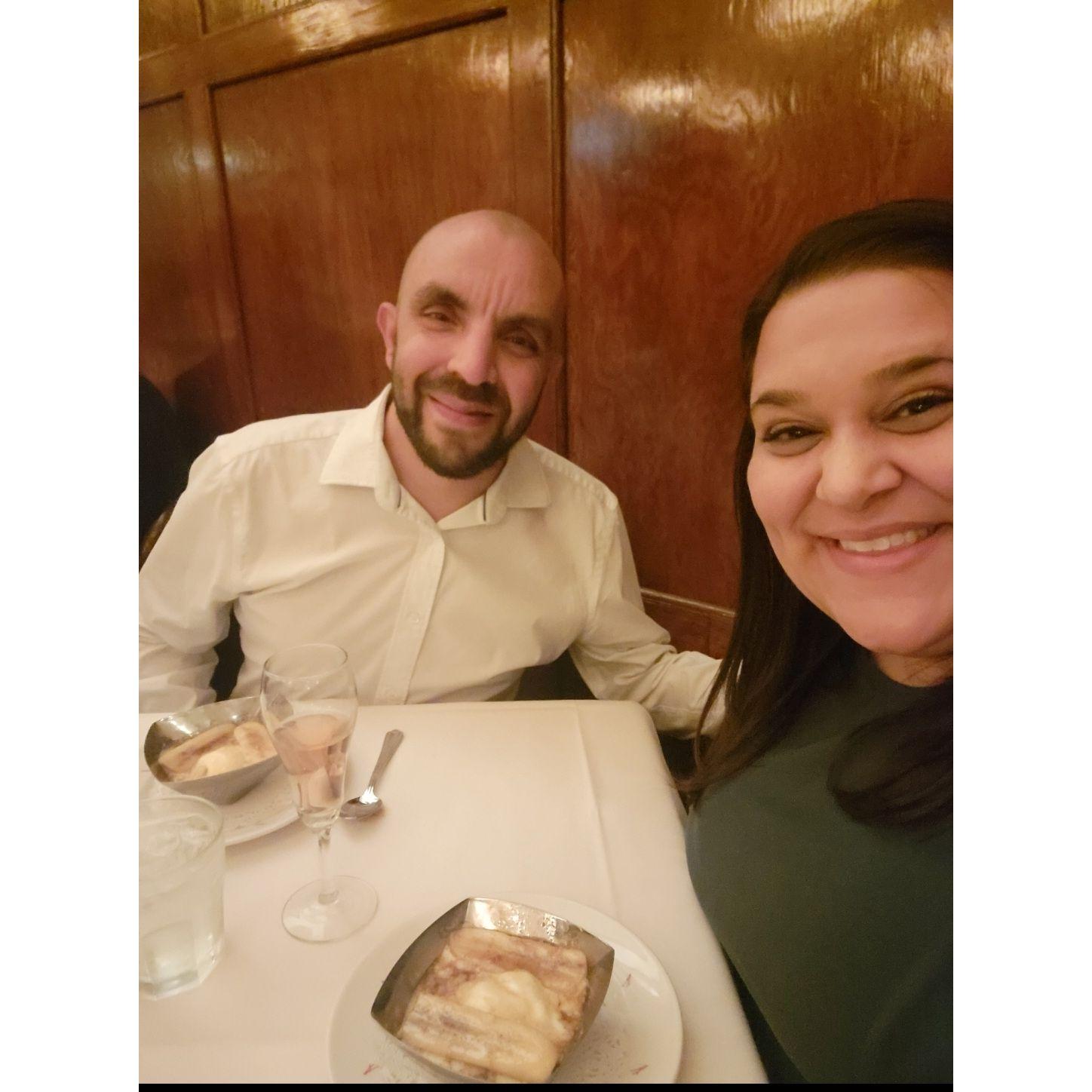Celebrating Jarrod's birthday in New Orleans (check out that bananas foster!), Sept. 2023