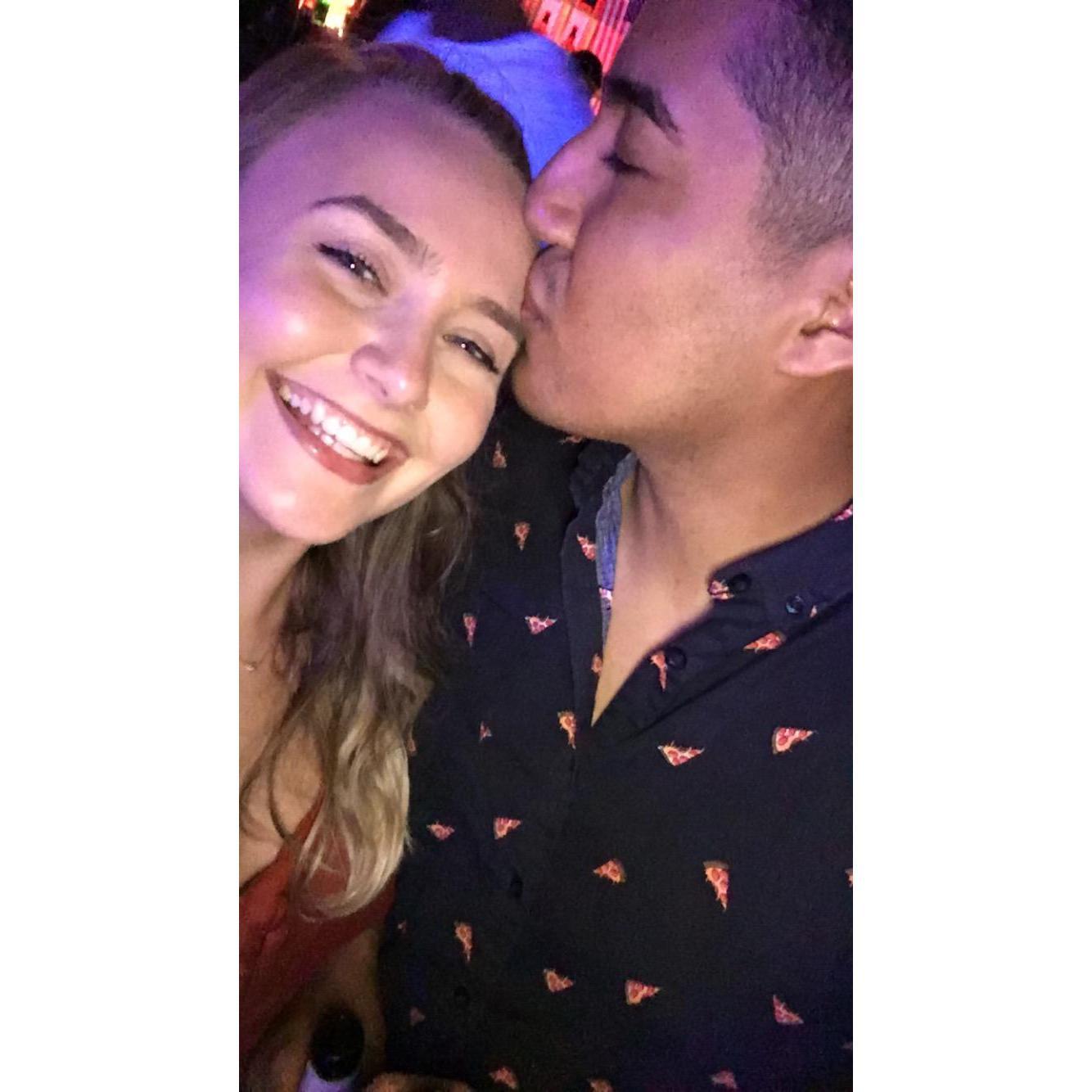 Our first night out as an engaged couple!