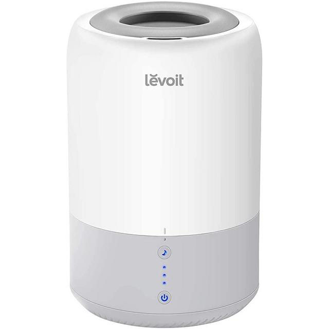 LEVOIT Humidifiers for Bedroom, Cool Mist Air Vaporizer for Babies, Ultrasonic Top Fill Essential Oil Diffuser,Smart Sleep Mode,Auto Shut Off, Quiet, 1.8L, Gray