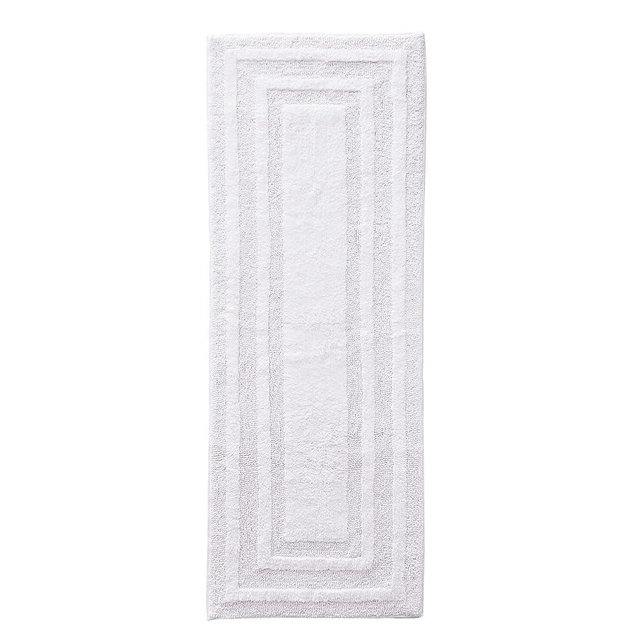 Eddie Bauer - Bathroom Rug Runner, Soft Tufted Cotton Bathroom Decor, Super Absorbent & Quick Dry (Logan White, 60" x 22")