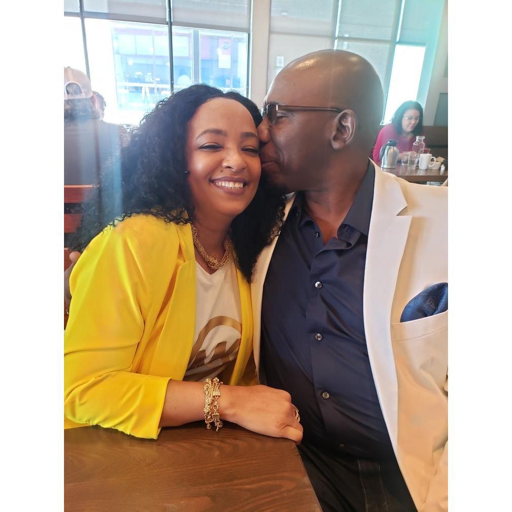 One month anniversary of our engagement @ First Watch it’s our Place.❤️❤️