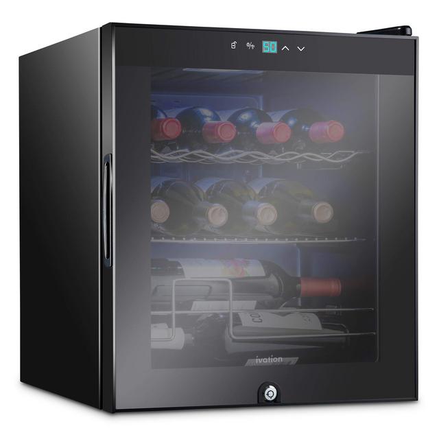 Ivation 12 Bottle Compressor Wine Cooler Refrigerator