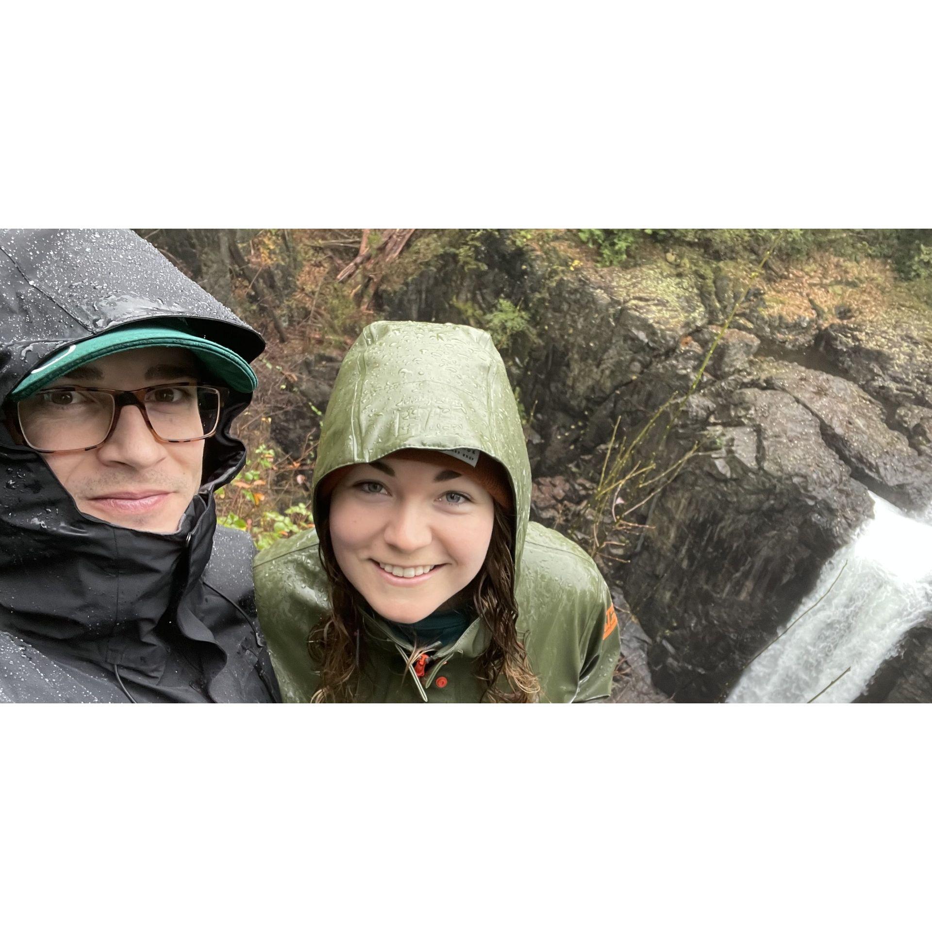 Marianne's birthday trip to Elk Falls in Campbell River.