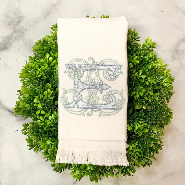 Monogrammed Fingertip Towel, Personalized Gift