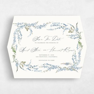Blue Diamond Wedding Save the Date - Riga Landscape