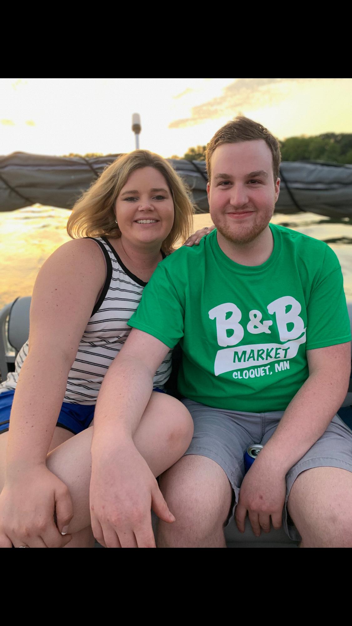 This picture was taken on 8/3/19 on the pontoon at Lake Allie after Grandpa Sheldon and Grandma Jan's 50th Wedding Anniversary party at Oakdale.