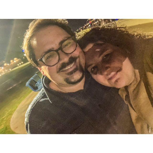 Our first date was at Echo Coffee in January (2024) but our first photo was at Tempe Town Lake in March.