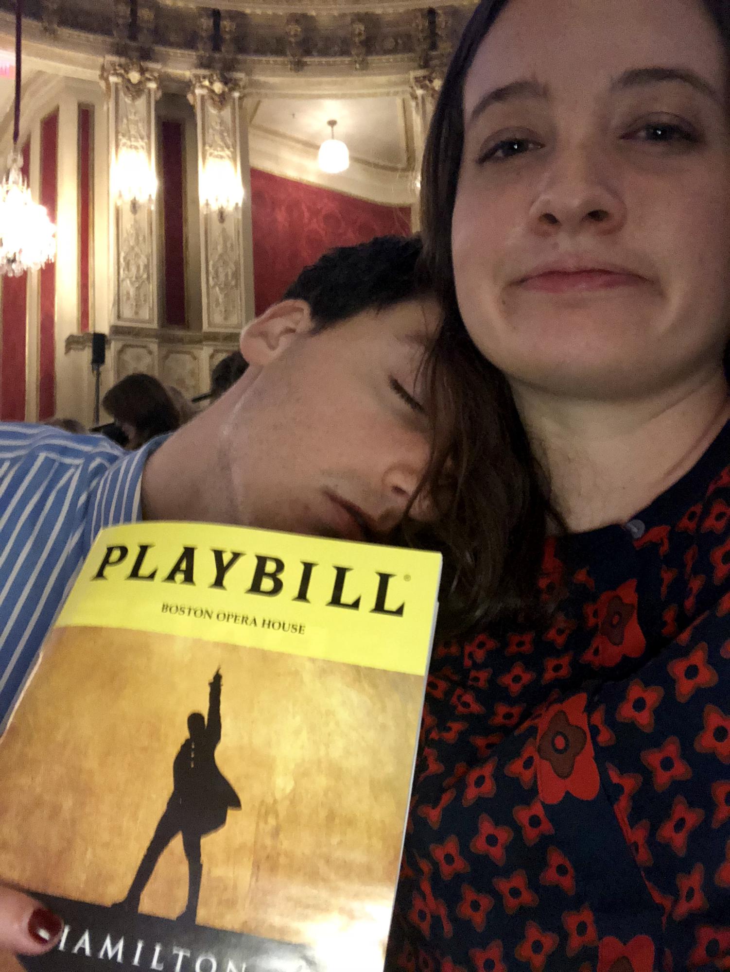 Sleeping pre-Hamilton, November 2019