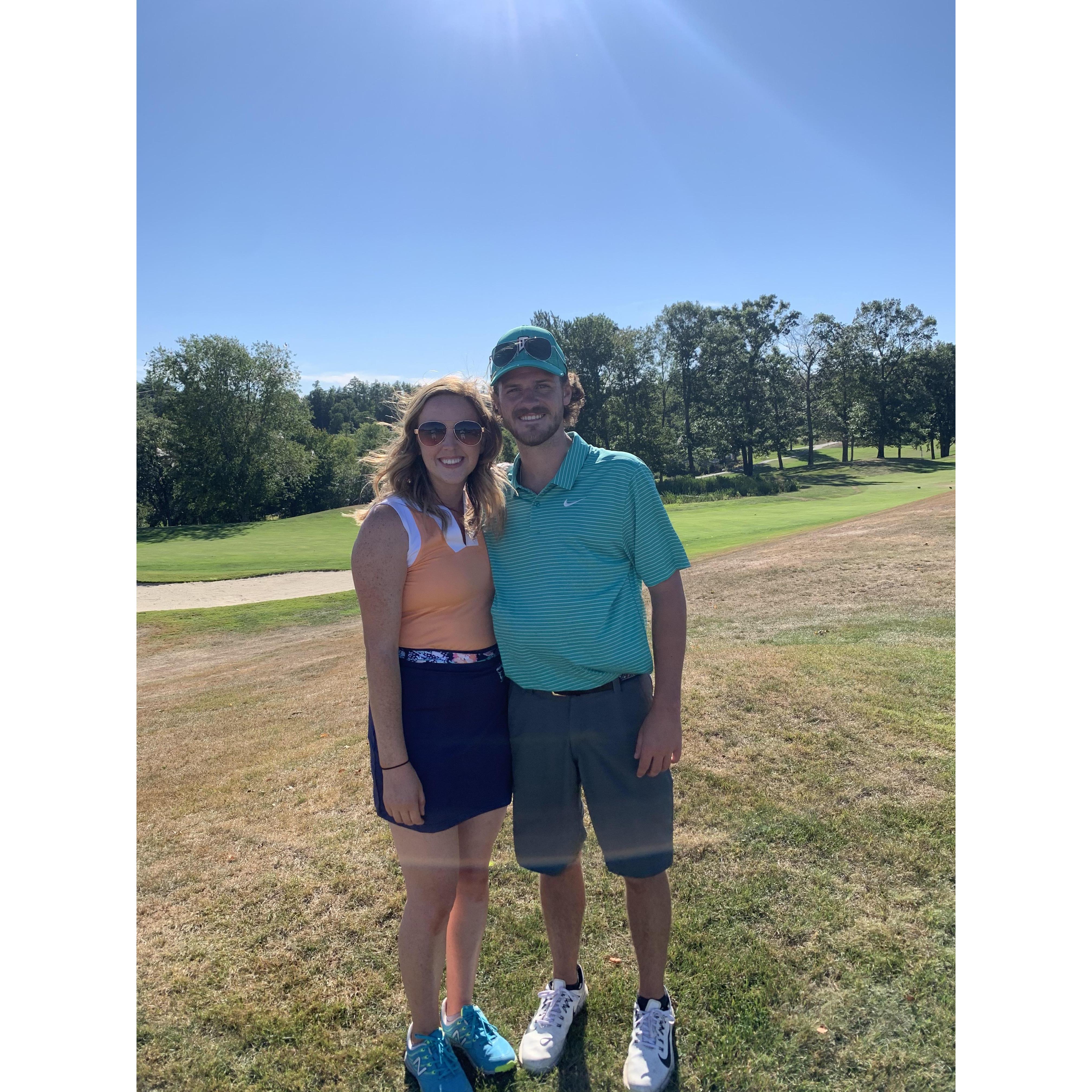 We love golfing together!