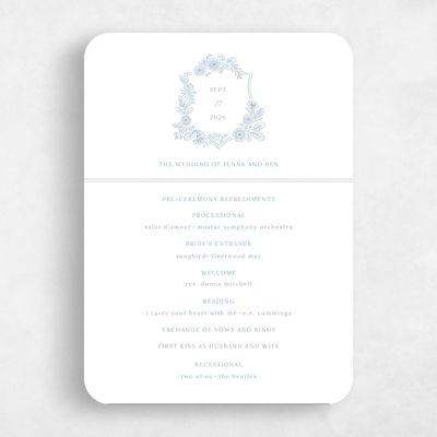Rounded Wedding Program - Lilah