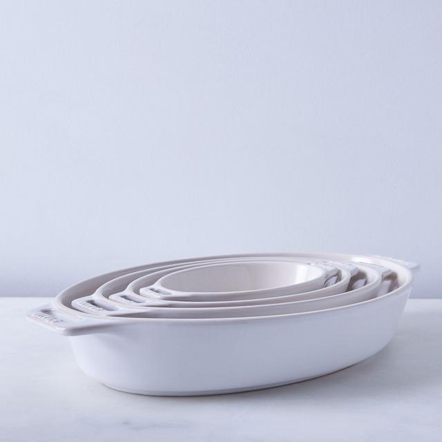 Staub Ivory Rustic Ceramic Oval Baking Dishes